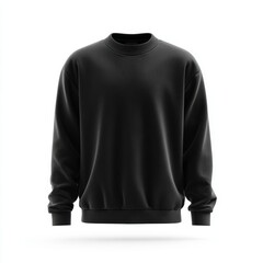 A Black stylish Sweatshirt against a clean background, perfect for showcasing apparel design. The sweatshirt appears modern and comfortable