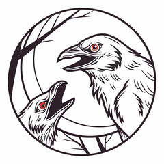 Eyes in the Dark Vector Logo
