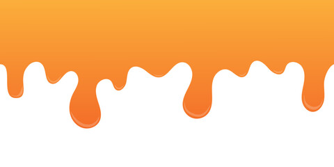 honey dripping. border. transparent vector background.