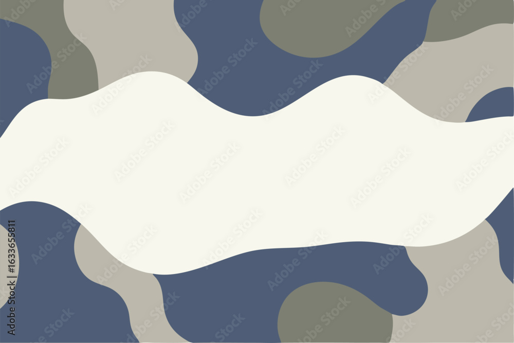 Aufkleber abstract wavy shape background design with neutral colors and transparency on white