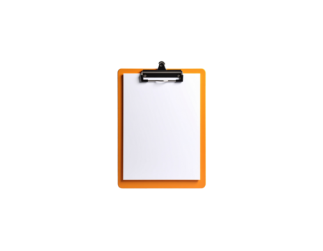 Blank paper on clipboard with pen, isolated on white background - Powered by Adobe