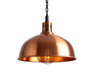 Antique lamp glowing brightly, isolated on white background