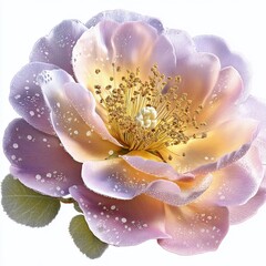Fototapeta premium Enthralling Closeup of a Bioluminescent Flower A Stunning Portrait in the Nights Embrace