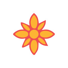 Flower isolated on white background