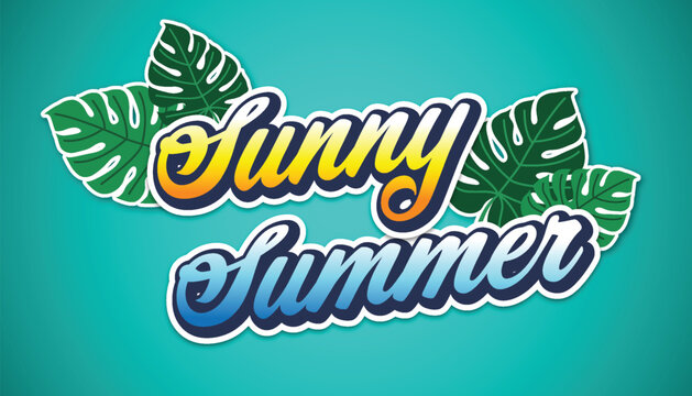 sunny summer editable text effect template