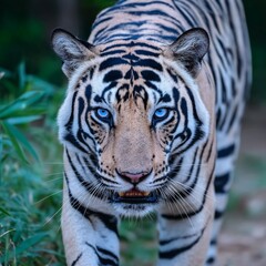 Fototapeta premium A Stunningly Detailed Fantasy Tiger A Digital Masterpiece of Fluffy Ghostly Beauty