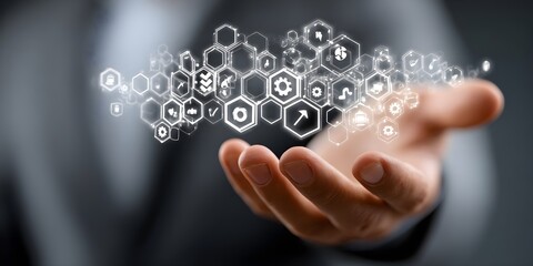 A digital wireframe hologram of a fighter jet on a dark tarmac, glowing blue with detailed lines, showcasing modern aerospace design	