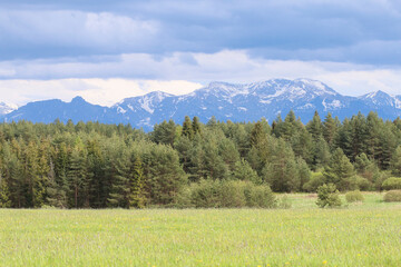 The Tatra mountain range in Poland.