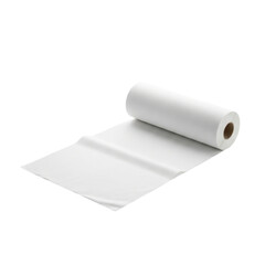 Cleanliness Essentials: A Roll of White Paper Towels Isolated on Transparent Background