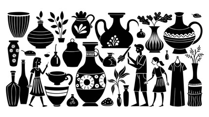 set of kitchen utensils