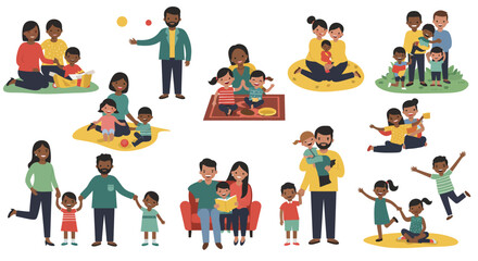 Fototapeta premium Warm Family Moments Togetherness Vector Illustration