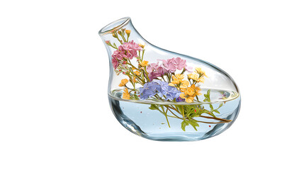 Wildflowers in Glass Vase