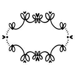 decorative frame with floral elements