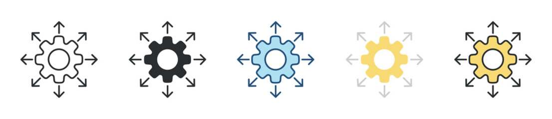 Scope Icon Set Multiple Style Collection