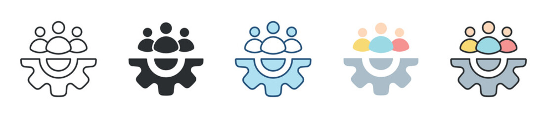 Team Icon Set Multiple Style Collection