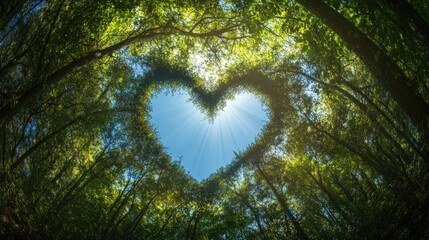 Heart-Shaped Canopy, A Symbol of Love and Nature's Embrace