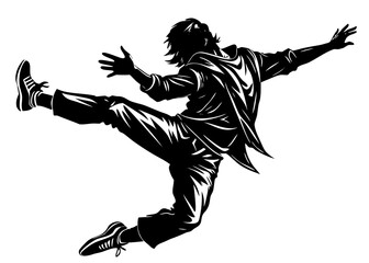 Street Dancer Freeze Pose Silhouette