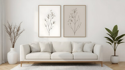 modern living room with sofa