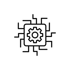 Digital architecture outline icons, minimalist vector illustration ,simple transparent graphic element .Isolated on white background