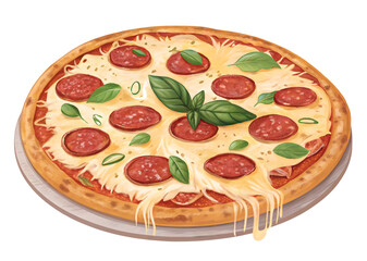 Pizza isolated on white background