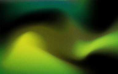 dark black, green and light yellow gradient color background grainy texture template design