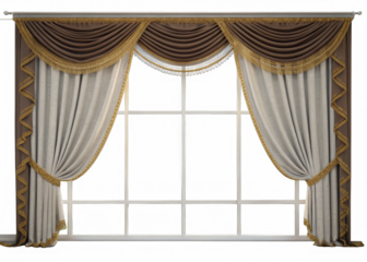  window-curtains on a isolated transparent background