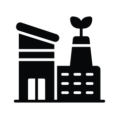 Eco industry glyph style icon, ready for premium download