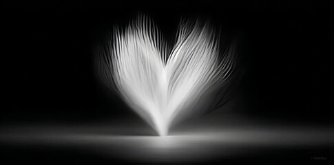 Obraz premium Abstract Heart: Light, Shadow, and Texture in Black and White