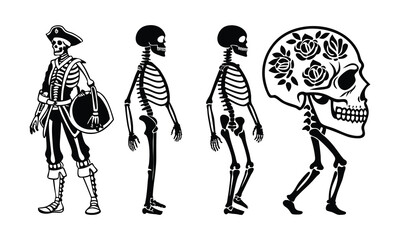 Skeleton Variety Illustration Set