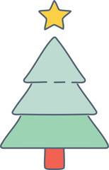 Obraz premium christmas tree with gifts and decorations christmas tree vector illustration Christmas decoration ornament vector , xmas tree