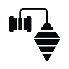 Check this trendy glyph icon of plumb bob