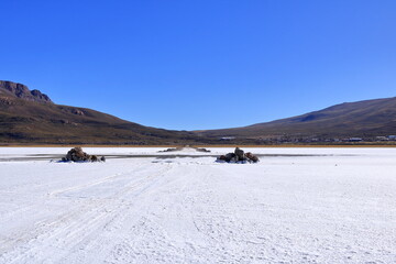 Salar de Uyuni salt flat near the village Tahua, Bolivia