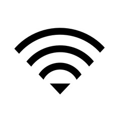 wireless network icon vector on white background