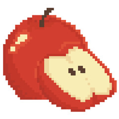 Obraz premium Apple cut pixel art
