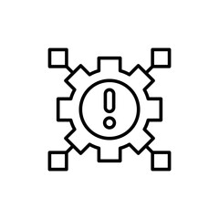 Digital information outline icons, minimalist vector illustration ,simple transparent graphic element .Isolated on white background