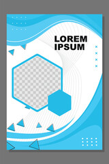 Annual report or business flyer template design