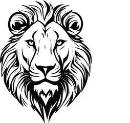Obraz premium lion head vector illustration
