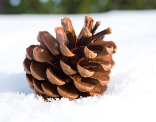Pine cone in snow (3)
