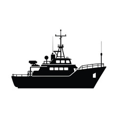 Obraz premium Research Vessel on the water