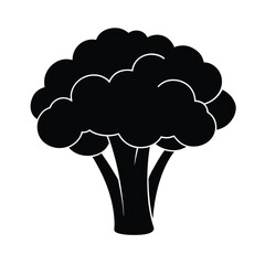 broccoli silhouette, broccoli shape, broccoli outline, broccoli figure, broccoli icon