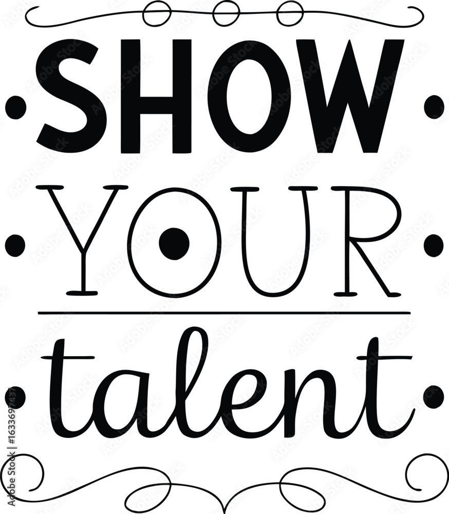 Aufkleber inspiring typography design showcasing talent for print media and creative projects with a bold stat