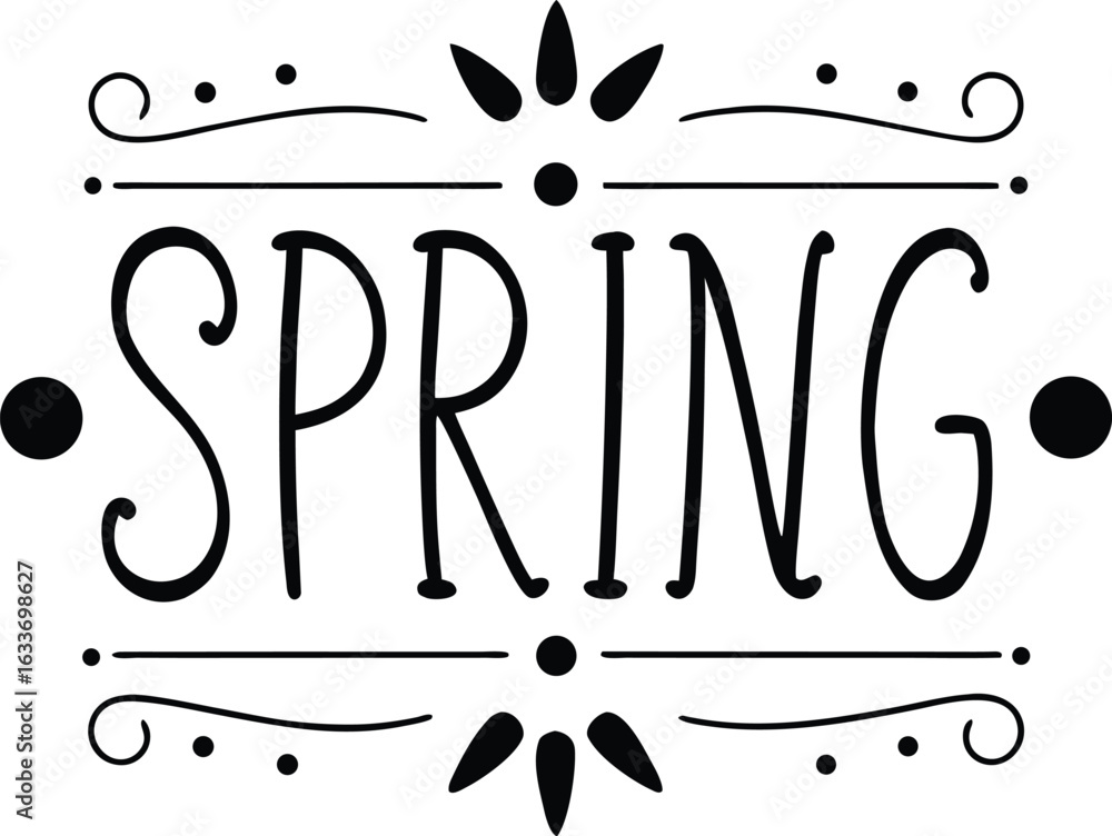 Aufkleber artistic spring typography print design featuring bold text elements and a vibrant color palette iso