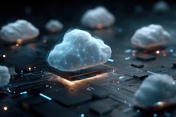 Cloud computing network on circuit board