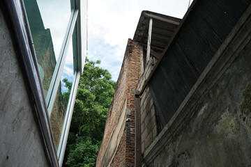 Fototapeta premium Decoration and design of red brick wall texture and surface