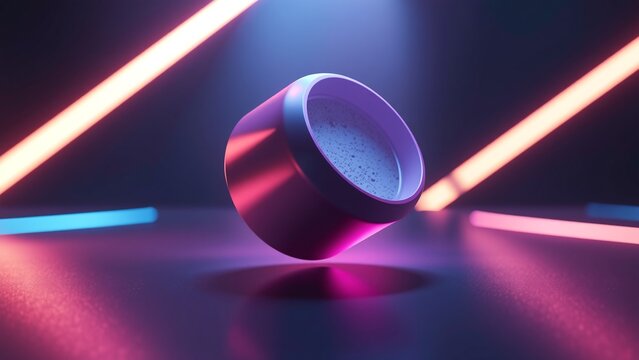 A futuristic conceptual polyhedron, suspended in a clean, minimalist void; modern abstract conceptual backdrop, sharp geometric shapes, vibrant contrasting colors, perfect for high-tech content.