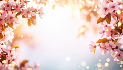 Fototapeta premium Spring flower blossoms nature park background image serene environment close-up view celebration of life