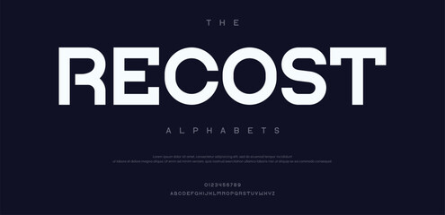 Obraz premium Recost Abstract premium luxury elegant alphabet letters and numbers. Elegant wedding typography classic serif font decorative vintage retro. Creative vector illustration