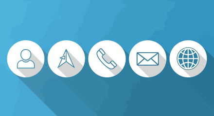 Contact us icons convey modern communication methods for easy customer reach and business growth