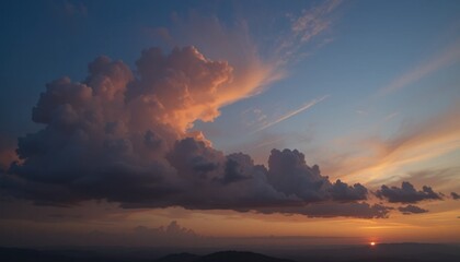 Soft Clouds at Sunset: A Peaceful Cloudscape
