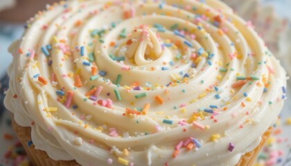 Spiral Frosting with Sprinkles